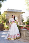 LNB1413 Georgette Sequins And Thread Embroidery Work Lehenga With Blouse Dupatta Wholesale Suppliers In Mumbai
